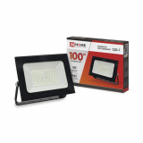 Прожектор светодиодный СДО-7 100Вт 230В 6500К IP65 черный IN HOME