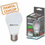 Лампа светодиодная А60-9 Вт-230 В-4000 К-E27 "СЕНСОР" TDM