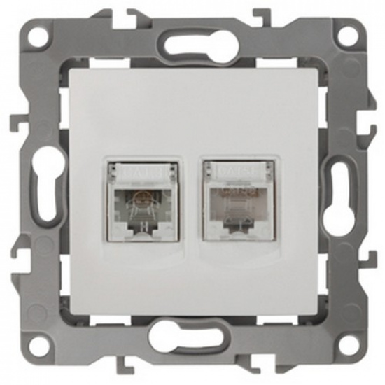 12-3109-02 ЭРА Розетка комбинированная RJ45+RJ11, IP20, Эра12, слоновая кость (10/100/2500) - 1