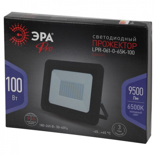 Прожектор светодиодный уличный ЭРА PRO LPR-061-0-65K-100 100Вт 6500К 9000Лм IP65 - 1