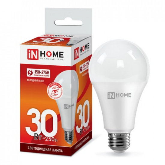 Лампа светодиодная LED-A70-VC 30Вт 230В Е27 6500К 2850Лм IN HOME - 1