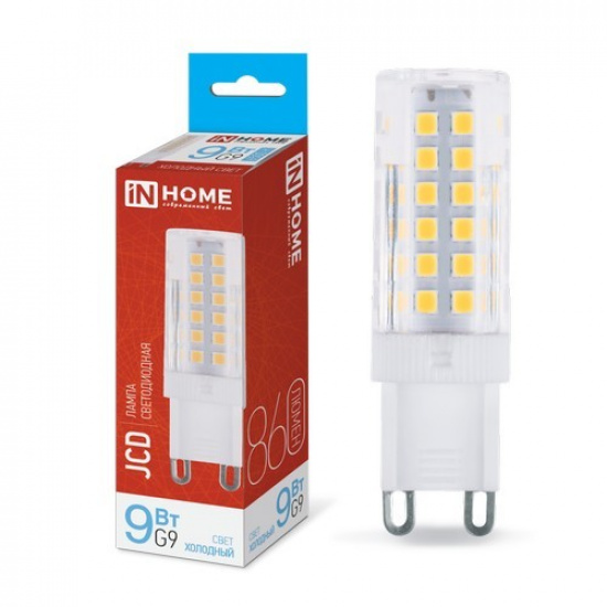 Лампа светодиодная LED-JCD 230В 9Вт G9 6500К 860Лм IN HOME - 1