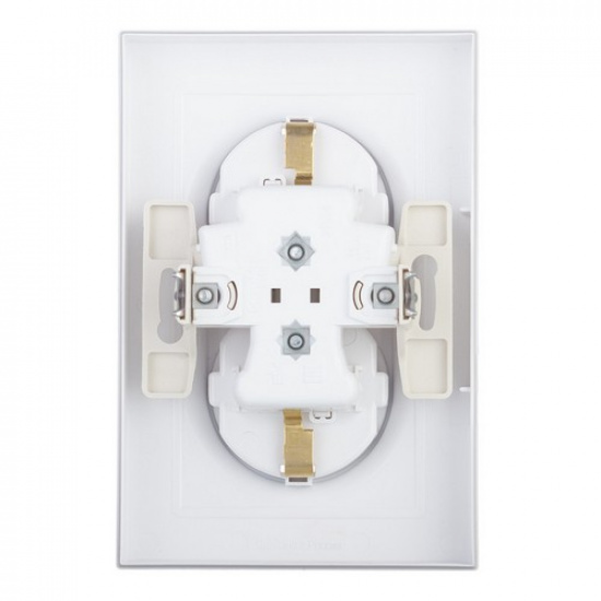 Розетка 2-я 2P+E, 16А, белый  ATLAS DESIGN 1034286 - 1