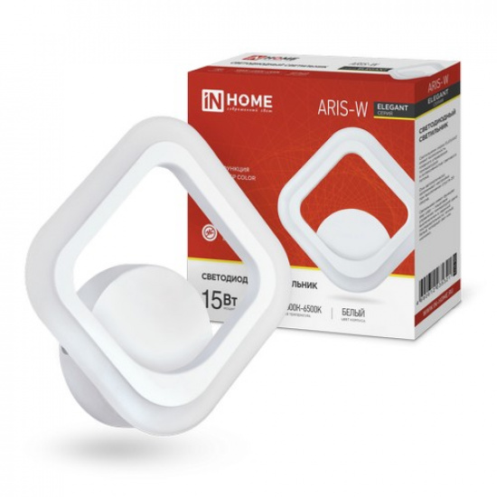 Светильник светодиодный ELEGANT ARIS-W 15Вт 230В 3000-6500К 1200Лм STEP COLOR белый IN HOME - 1
