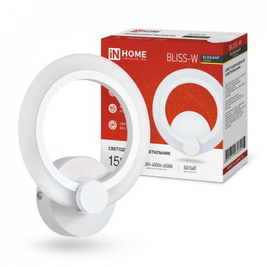 Светильник светодиодный ELEGANT BLISS-W 15Вт 230В 3000-6500K 1200Лм STEP COLOR белый IN HOME - 1