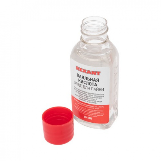 Флюс для пайки, ПАЯЛЬНАЯ КИСЛОТА, 30мл, блистер REXANT - 1