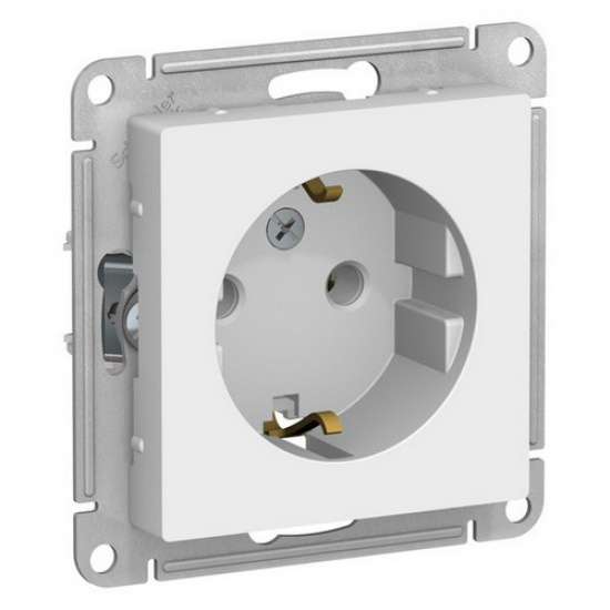 Розетка 2P+E, 16А, белый  ATLAS DESIGN 1034274 - 1