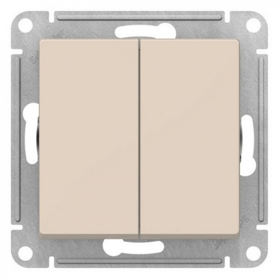 Выключатель 2-кл. 10А, бежевый  ATLAS DESIGN 1034327 - 1