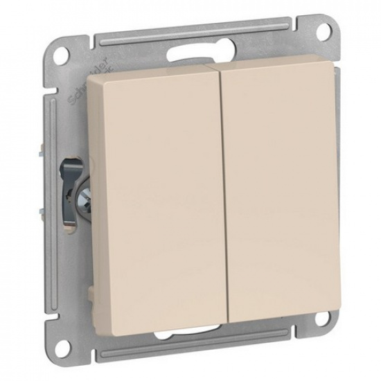 Переключатель 2-кл. 10А, бежевый  ATLAS DESIGN 1034323 - 1