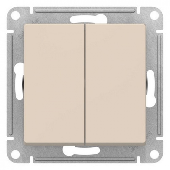 Переключатель 2-кл. 10А, бежевый  ATLAS DESIGN 1034323 - 1