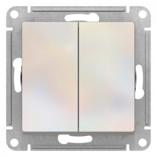 Выключатель 2-кл. 10А, жемчуг  ATLAS DESIGN 1034413 - 1