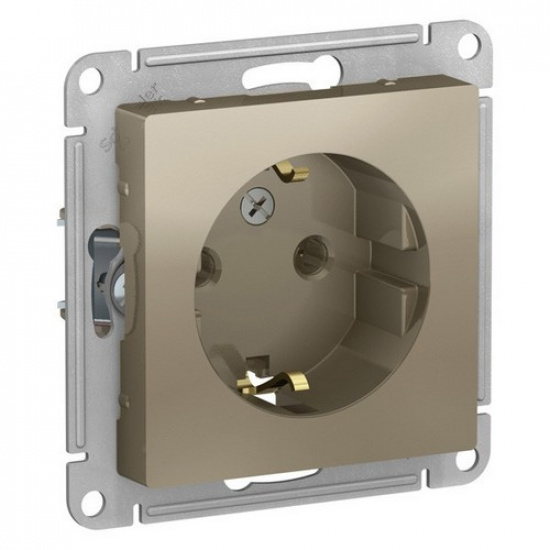 Розетка 2P+E, 16А, шампань  ATLAS DESIGN 1034461 - 1