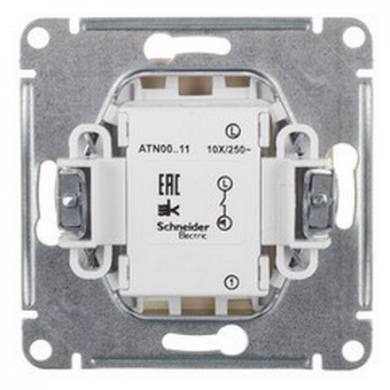 Выключатель 1-кл. 10А, шампань  ATLAS DESIGN 1034469 - 1