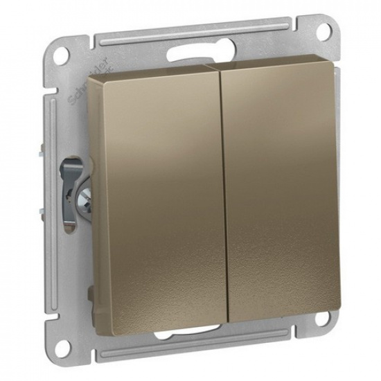 Переключатель 2-кл. 10А, шампань  ATLAS DESIGN 1034452 - 1