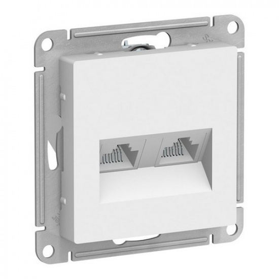 РОЗЕТКА КОМПЬЮТЕРНАЯ RJ-45 ДВОЙНАЯ , БЕЛЫЙ, СЕРИЯ ATLAS DESIGN, SCHNEIDER ELECTRIC - 1