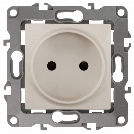 12-2105-02 ЭРА Розетка 2P, 16A-250В, IP20, Эра12, слоновая кость (10/100/3200) - 1