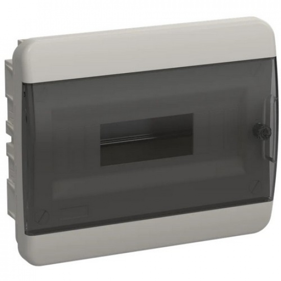 TEKFOR Корпус пластиковый ЩРВ-П-12 IP41 черная прозрачная дверь IEK - 1