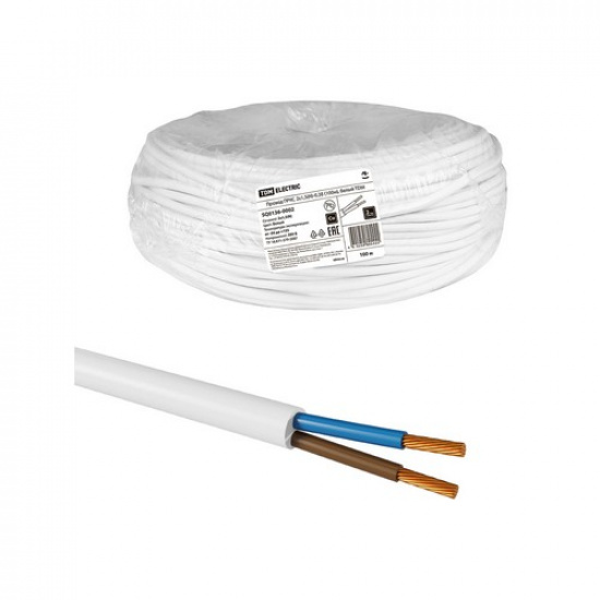 Провод ПРКС 2х1,5(N)-0,38 (100м), белый TDM - 1