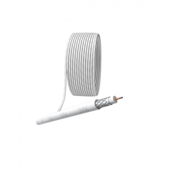 ЭРА Кабель коаксиальный RG-6U, 75 Ом, CCS/(оплётка Al 32%), PVC, цвет белый, бухта 100 м, SIMPLE (6/ - 1
