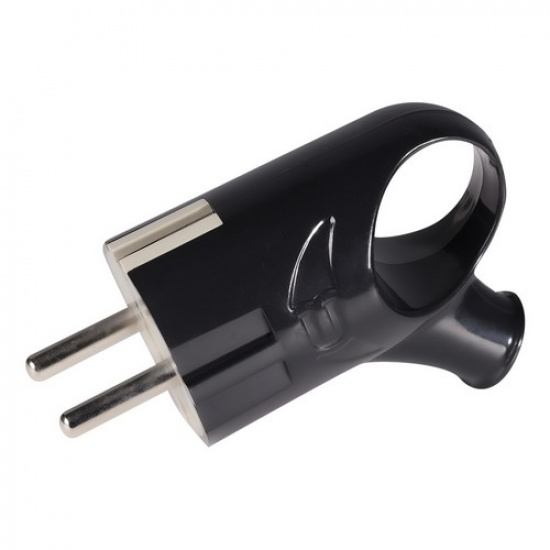 Вилка Smartbuy, с кольцом с заземлением черная 16А 250В (SBE-16-P03-b)/480 - 1